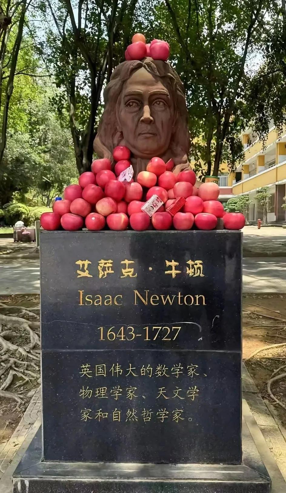牛顿这个雕像是在哪里啊，应该是在中国的某地地方吧？