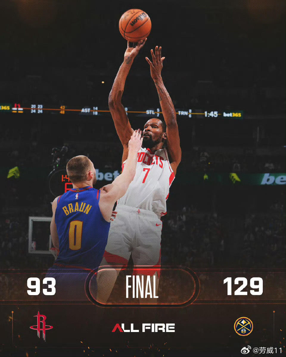 狂输掘金36分，杜兰特是如何把上赛季西部第二的球队带成这样的啊火箭vs掘金