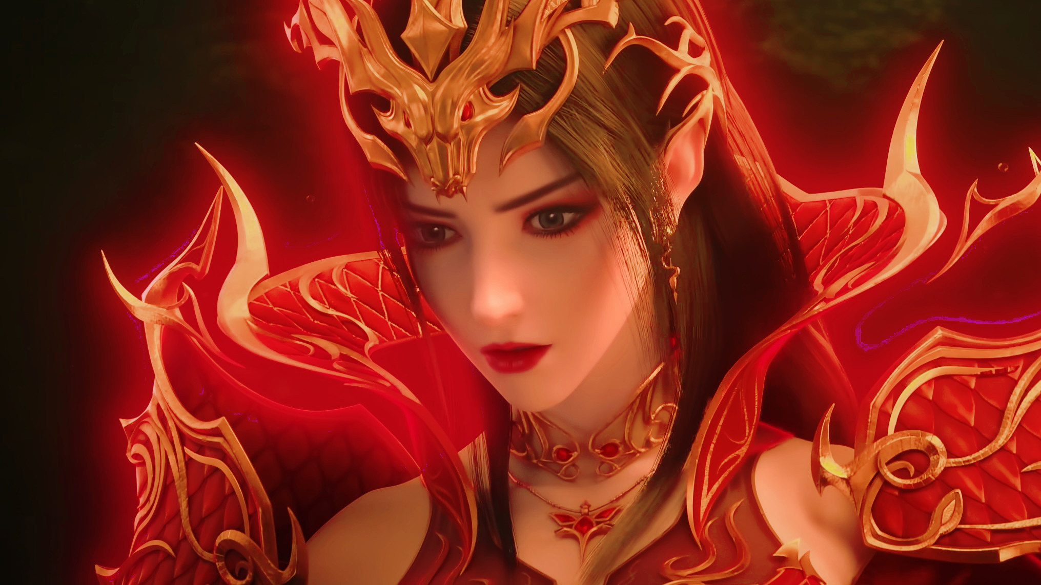 斗破苍穹动画萧炎在变强的时候，彩鳞也不甘落后！并肩而行，方能长远～【截修美图】