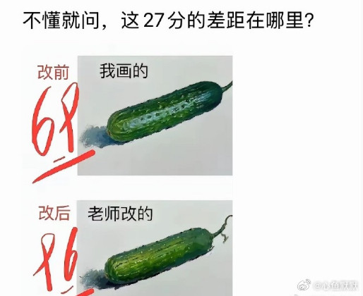 不懂就问，这27分的差距在哪里？