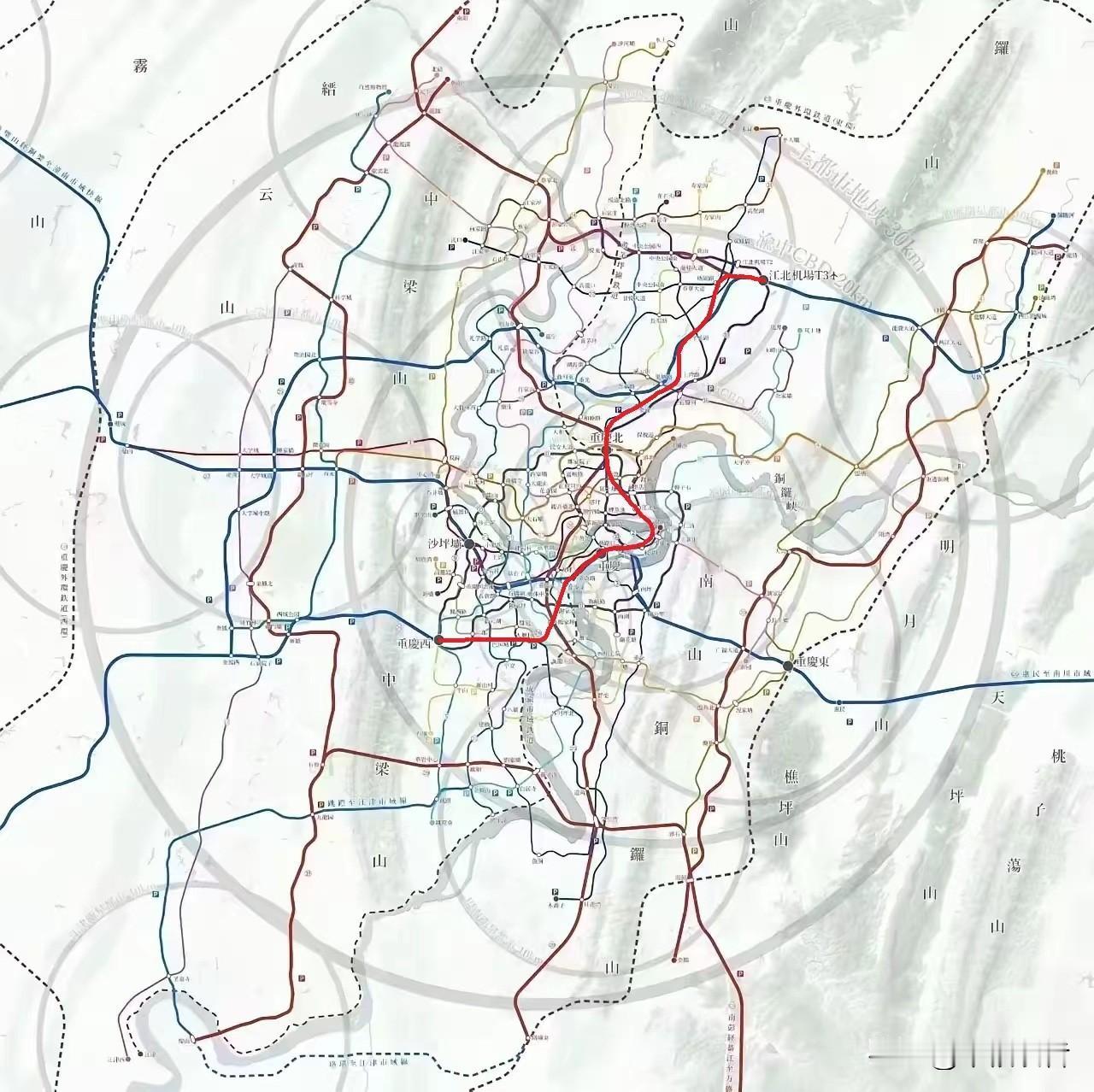 重庆城轨快线26号线为什么能进第五轮建设规划？重庆在主城规划有15、19、20