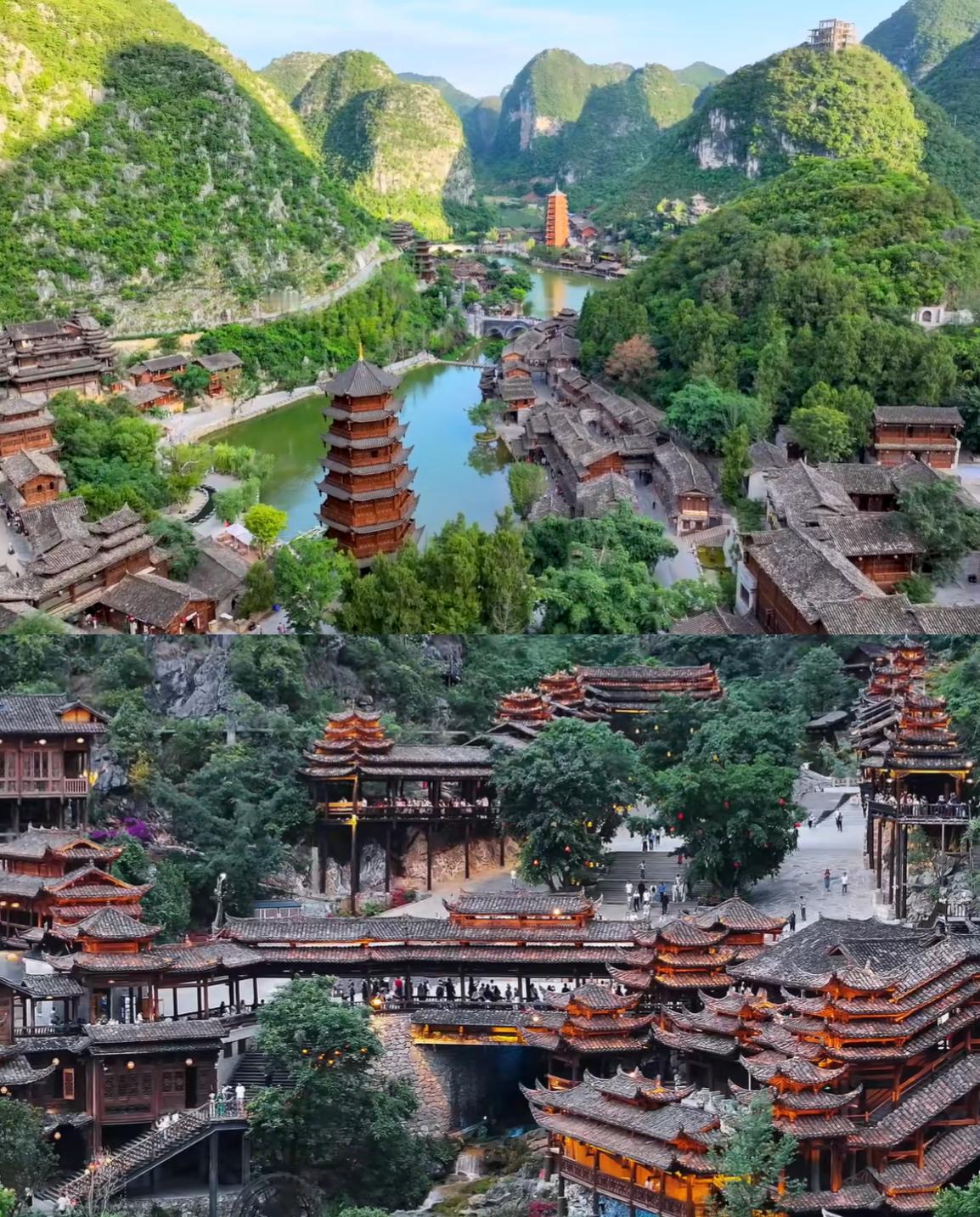 比西江千户苗寨还美！贵州新晋网红打卡地：峰林布依。我以为，在贵州，西江千户苗