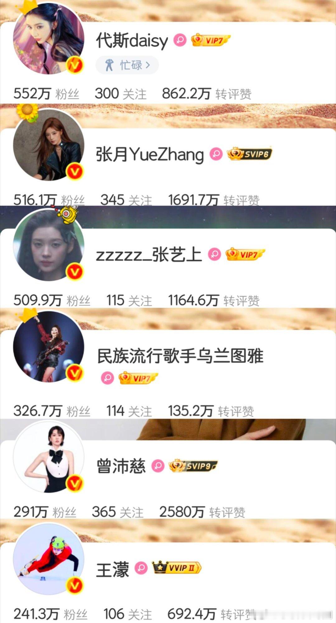 乘风破浪的姐姐浪姐2026🧣粉丝量如上乘风破浪的姐姐‖