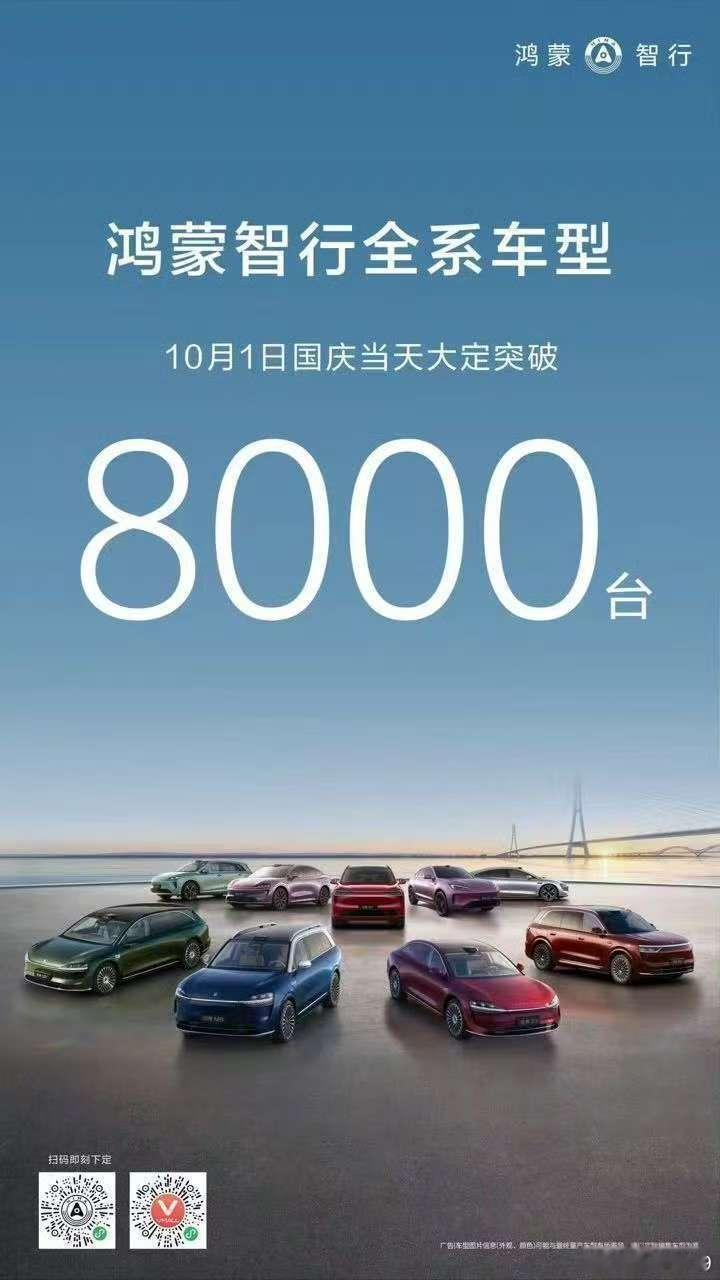 鸿蒙智行国庆第一天8000台不奇怪，新问界M7势能依然在，很多客户需要到店确认，