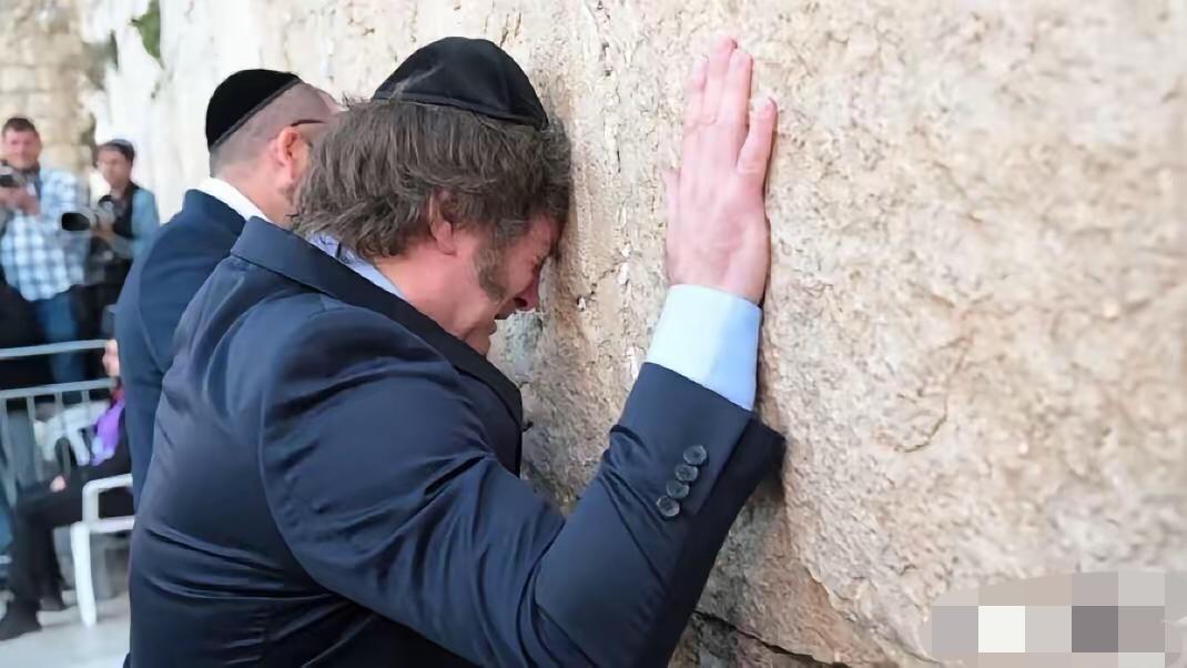 阿根廷总统米莱这个熊样。4月19日，阿根廷总统米莱访问以色列，一下飞机就直奔耶