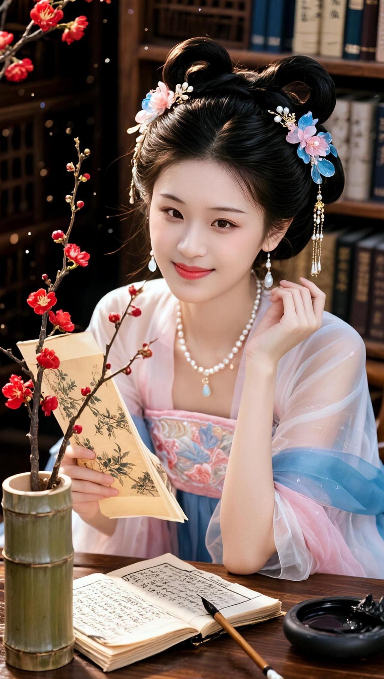 这AI国风娇俏写真也太卷了吧！别人是“照骗”，我是“照赢”！一不小心穿越回古代，