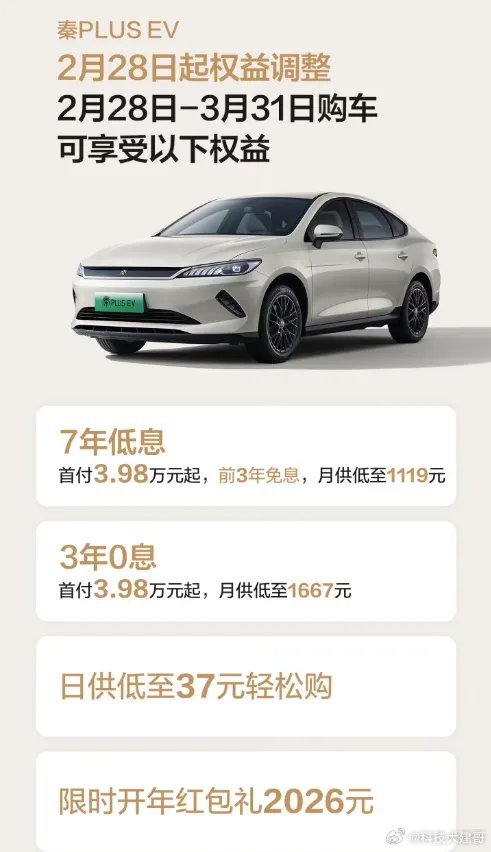 比亚迪这波金融政策挺给力的！王朝网销售总经理路天刚宣布，PLUS车型推出“史上最