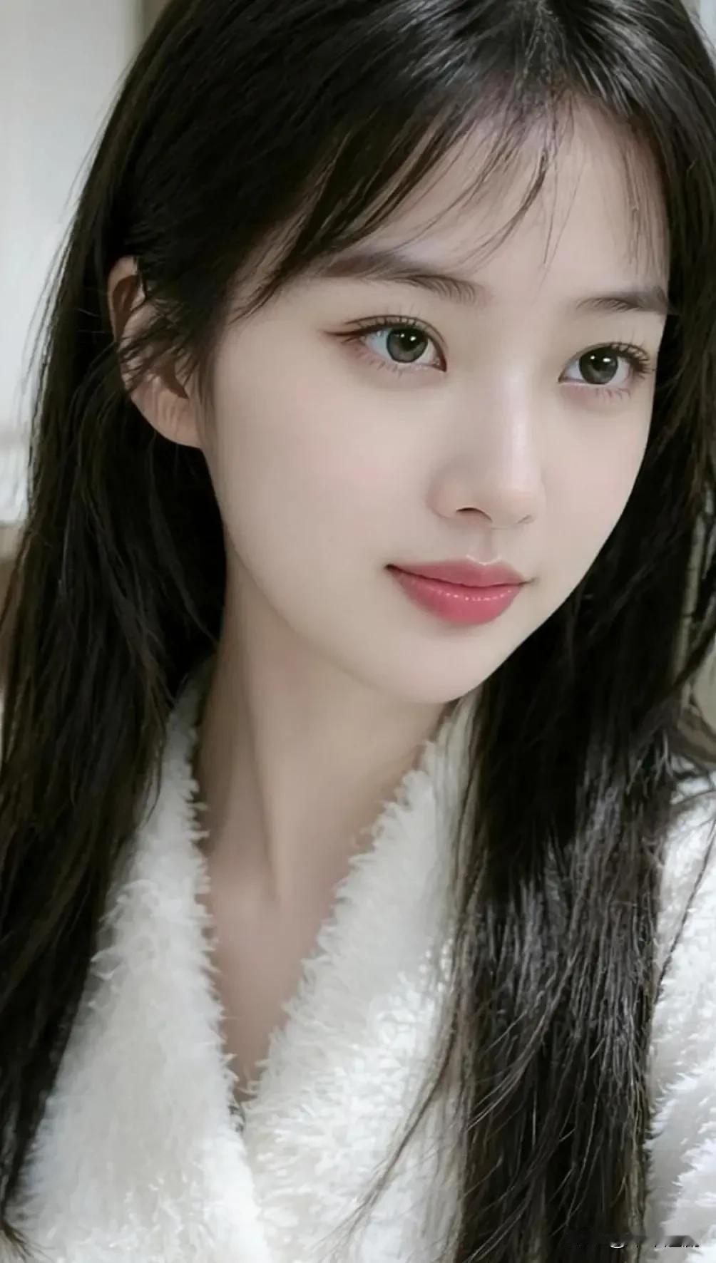 如何成为一个时尚的女孩?白绒浴袍衬着柔润素颜，湿发造型揉出慵懒又纯欲的居家氛围