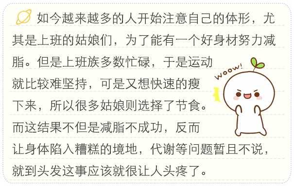 减肥过度导致严重脱发, 怎么办?
