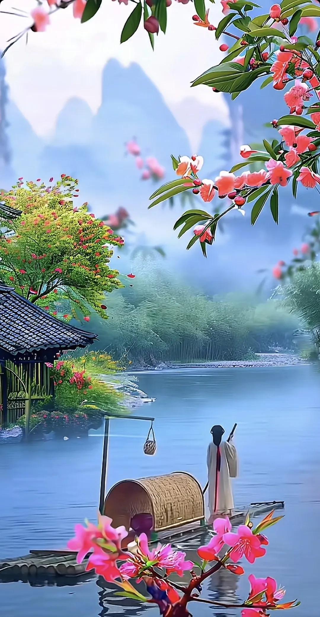 看到这样的美景🌄，怎能不身心畅轻风景古风陶醉人心的风景