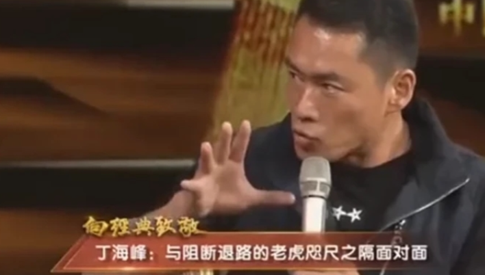 1997年，拍摄《水浒传》时，剧组从动物园借来一只真老虎。20年后，“武松”丁海