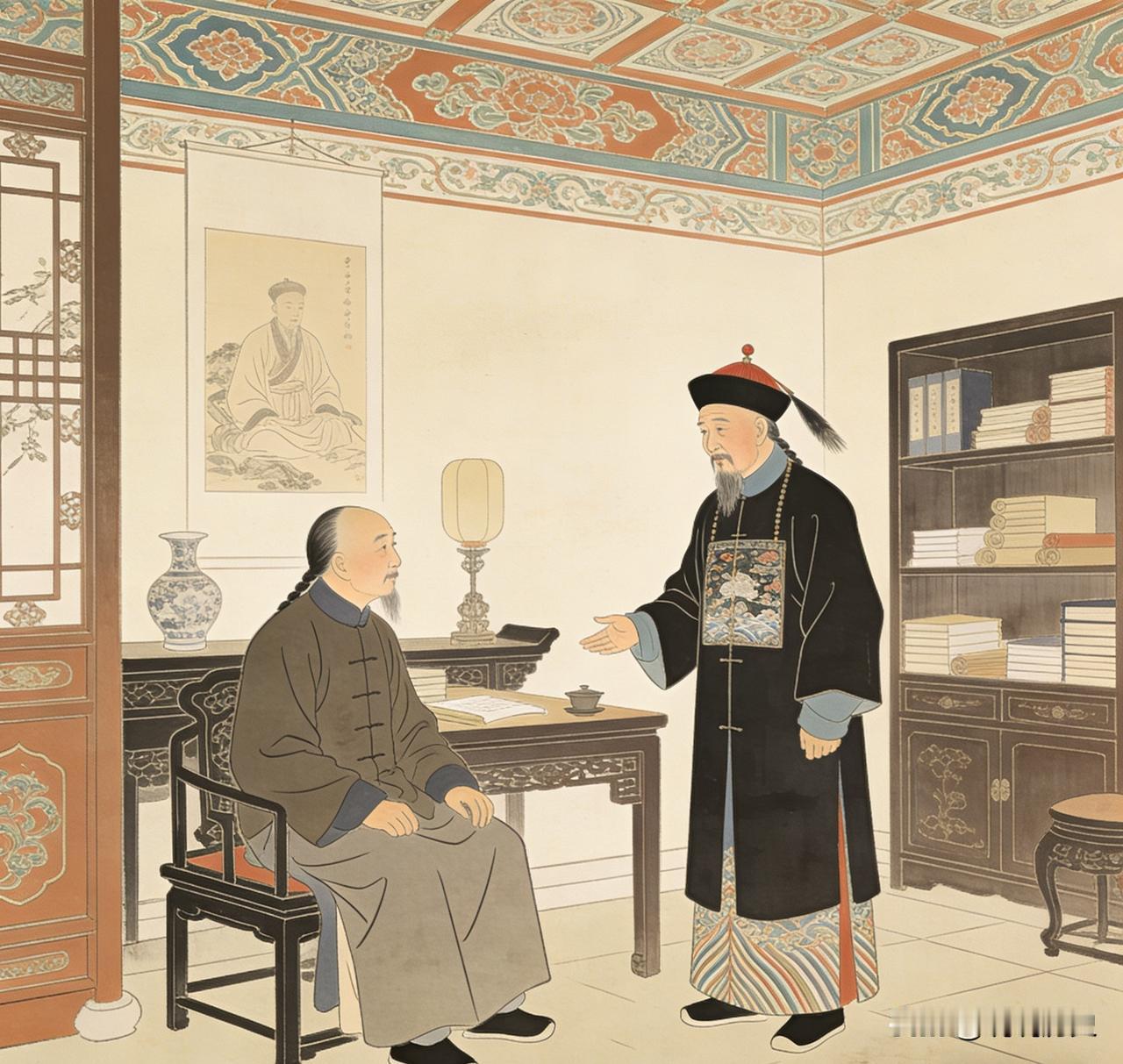 1858年，曾国藩拜访左宗棠，左问管家：“坐轿子来的，还是骑马来的？”坐轿子来的