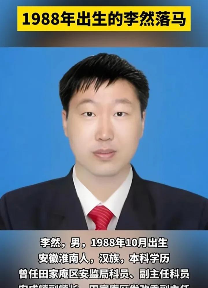 1988年出生的李然在安徽淮南市田家庵区发改委主任任上被查。5