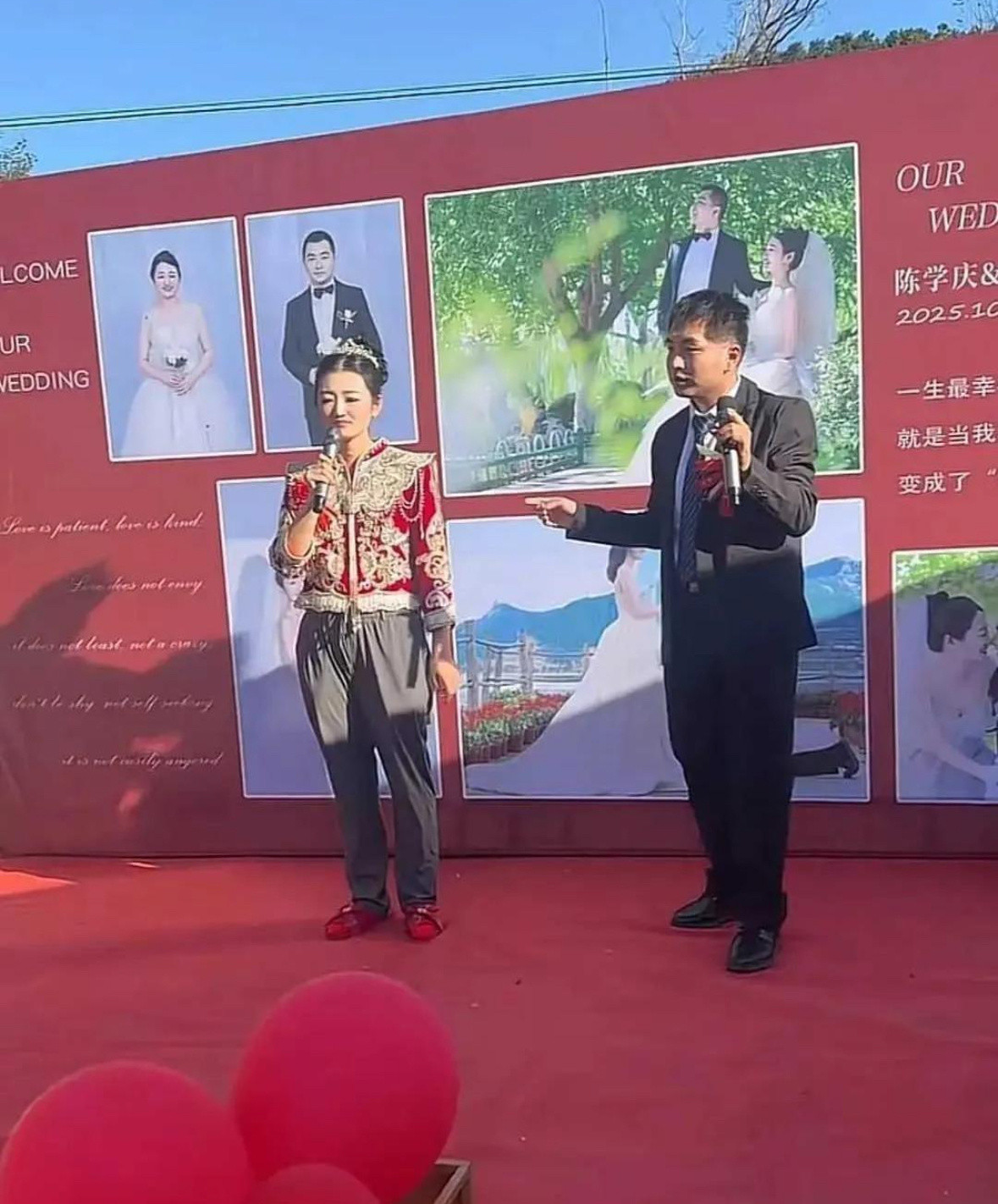 是裤子⁠忘买了⁠‏‏，还是‏婚礼办得太赶﻿⁠了