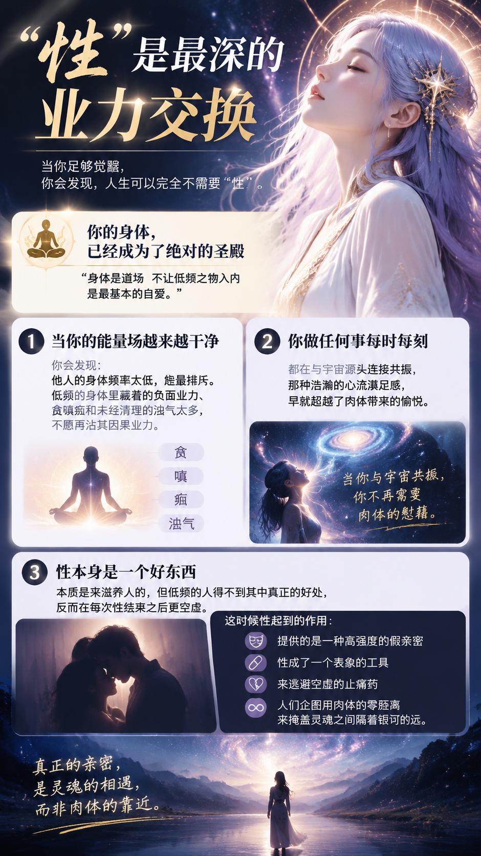 “性”是最深的业力交换觉醒开悟到一定程度的人人生是可以完全不需要“性”的