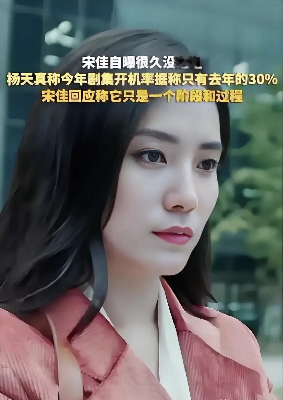 宋佳也不是那种时刻有很多戏拍的女明星，如今上杨天真的播客，说自己现在很闲，很久没