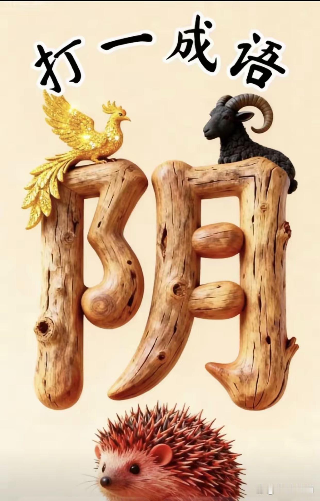 打一个成语，谁能猜出来？