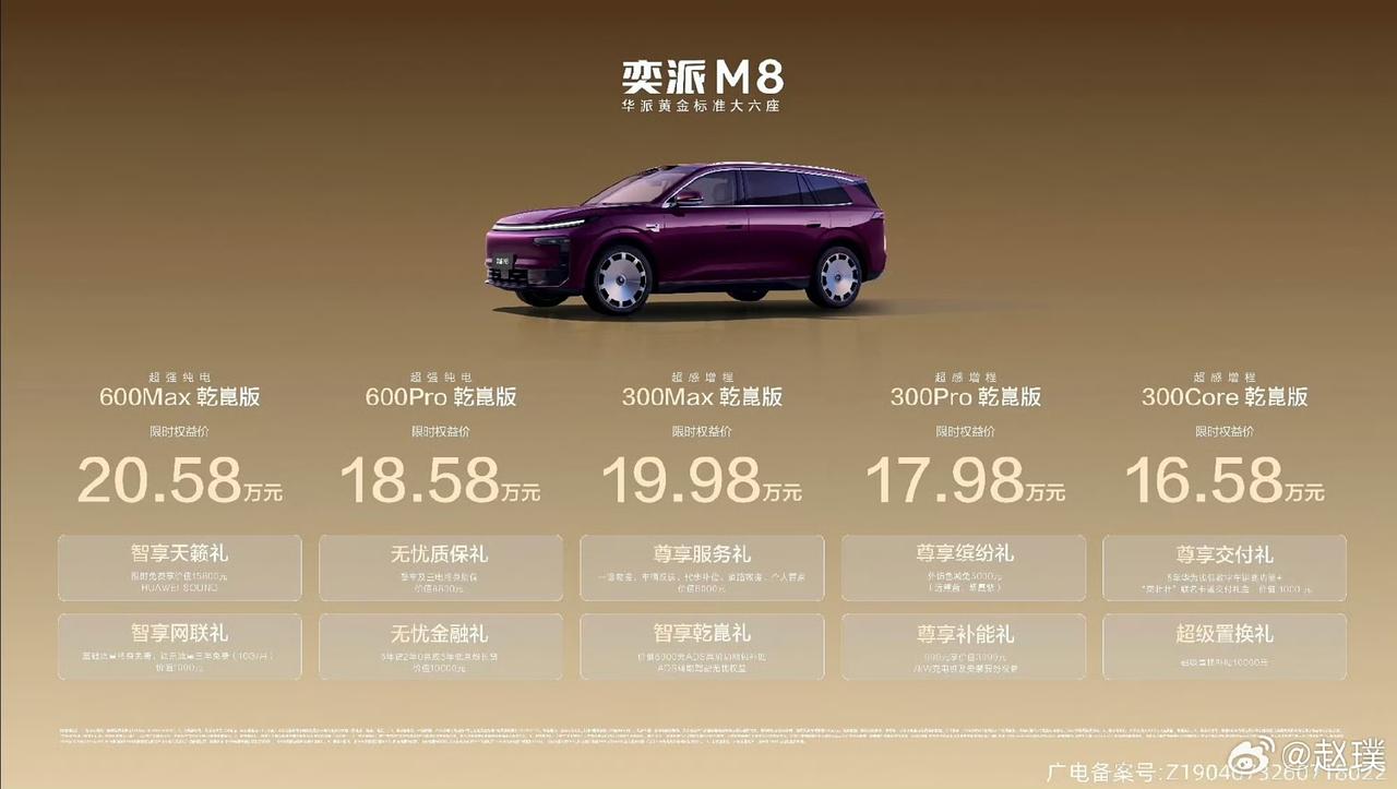 奕派M8正式价格来了，最低16W多的价格，对比预售价来说，还是挺低的！如果要说