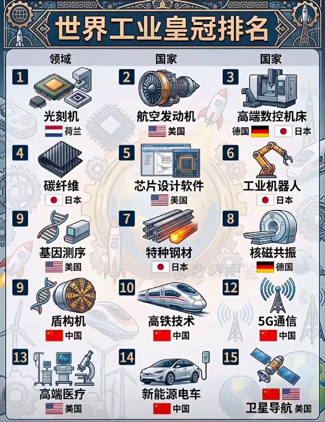 世界工业皇冠排名~