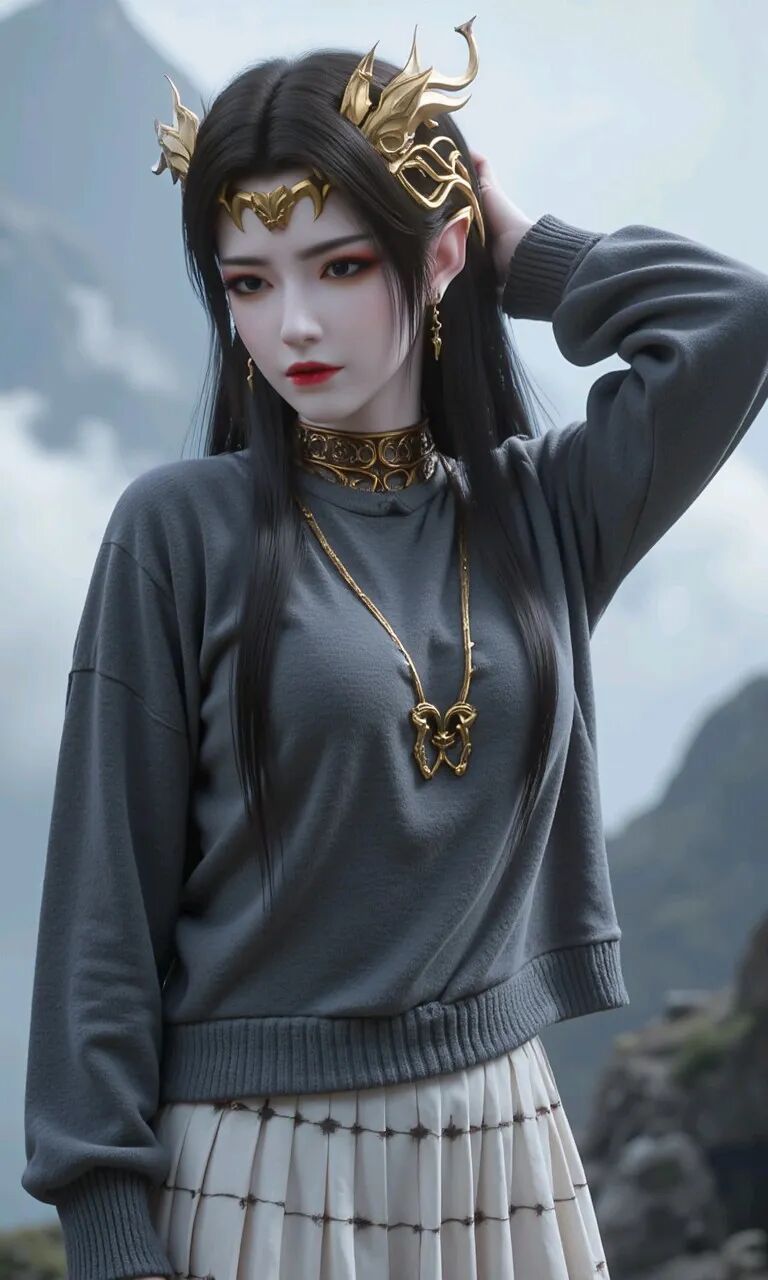 动漫星域斗破苍穹美杜莎女王【精美壁纸】百褶小短裙，时尚穿搭，尽显高