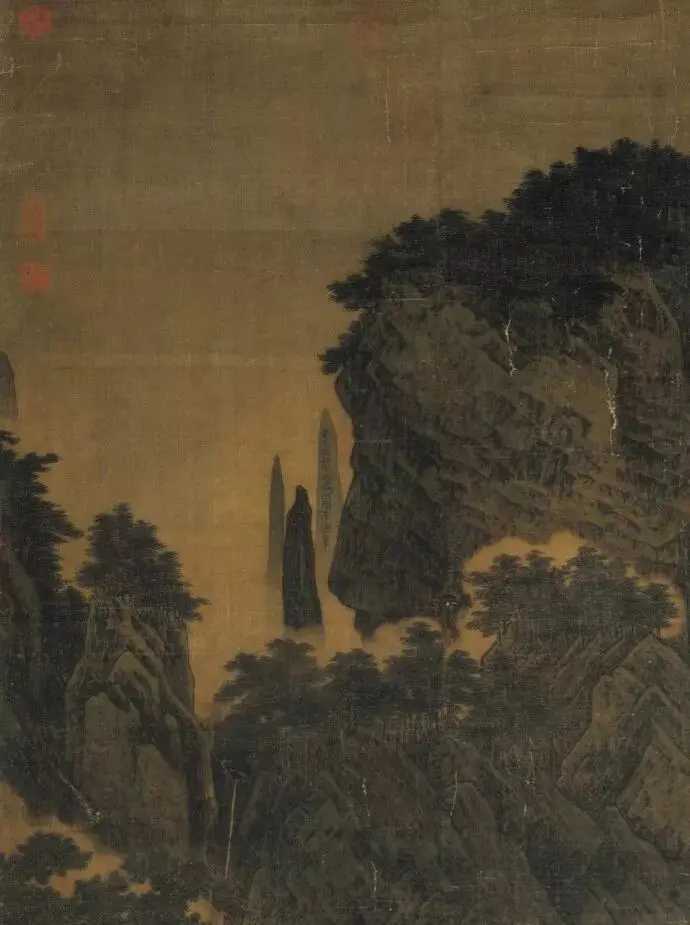 宋李唐万壑松风绢本设色，188.7x139.8cm台北故宫博物院藏。李唐