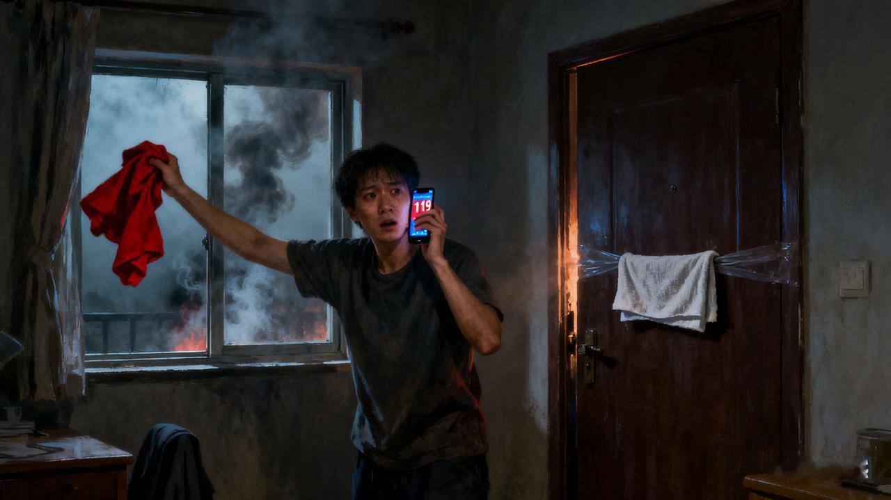 高层起火是往楼下跑还是楼上跑？高层起火核心原则：优先往楼下跑，绝对不能往楼上