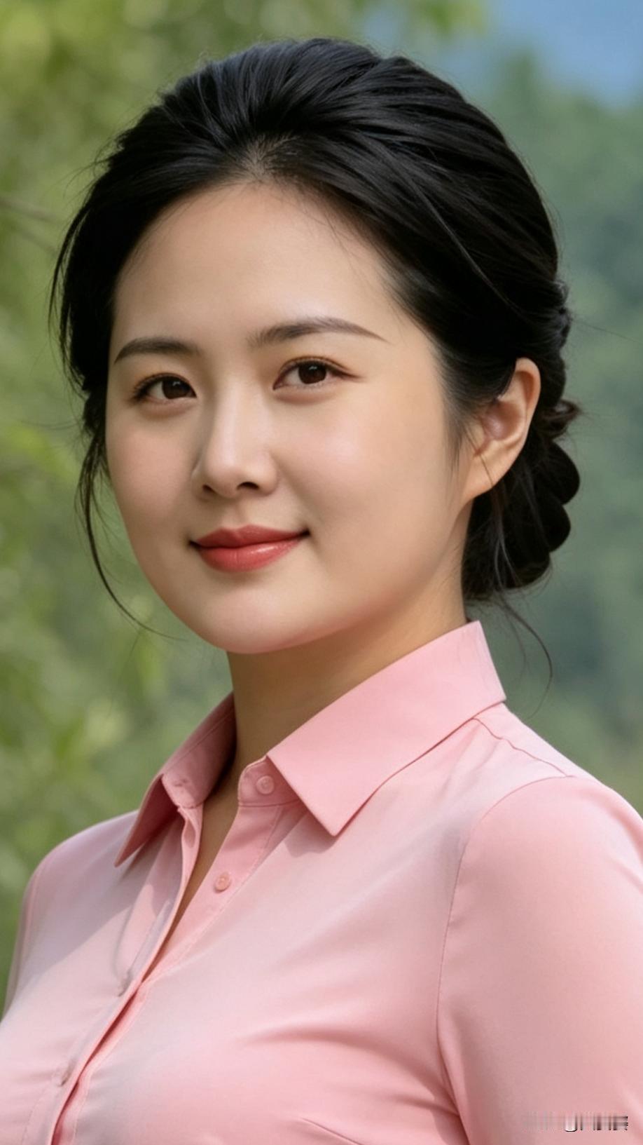 眉眼舒展，气质安然，这就是让人安心的旺夫美女呀。