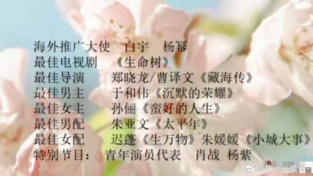 这个白玉兰获奖名单，是真的吗？