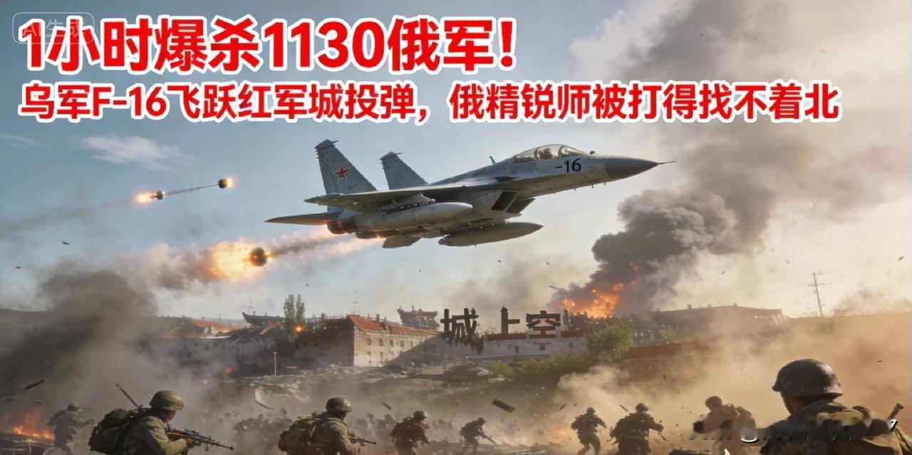 1小时爆杀1130俄军！乌军F-16飞跃红军城投弹，俄精锐师被打得找不着北