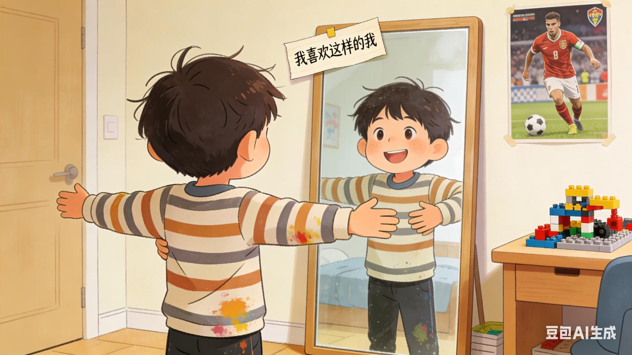 教育学家说：最好的教育，就是让孩子对自己满意。不是用统一的标尺衡量他