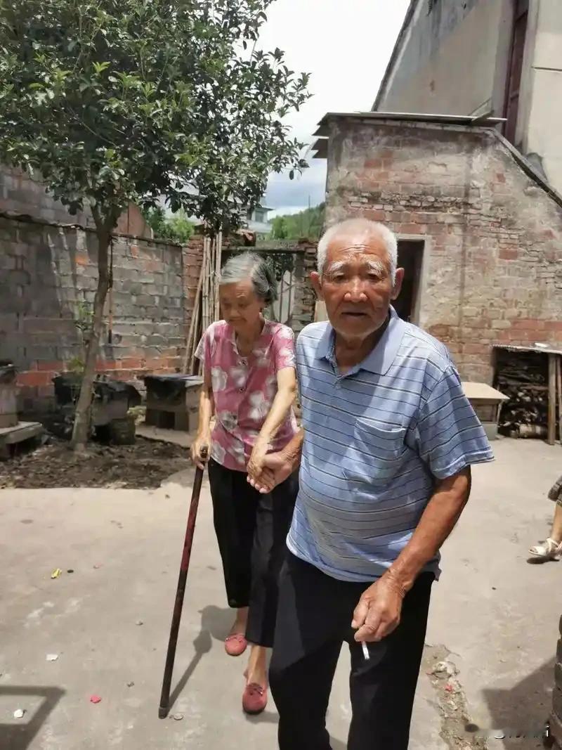 每次回村看爷爷奶奶，心里都堵得慌！85岁的爷爷腰都驼了大半，背弯得快贴到膝盖了