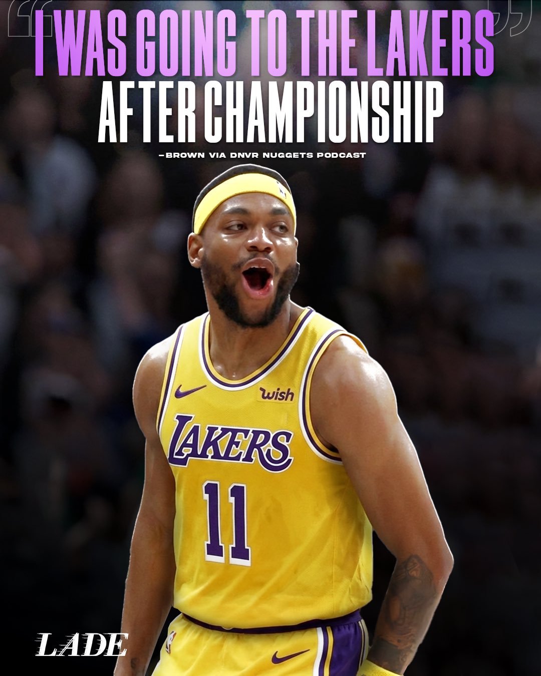 布鲁斯·布朗爆料，在湖人向他提供了一份3年5000万美元的合同时，他已经准备好