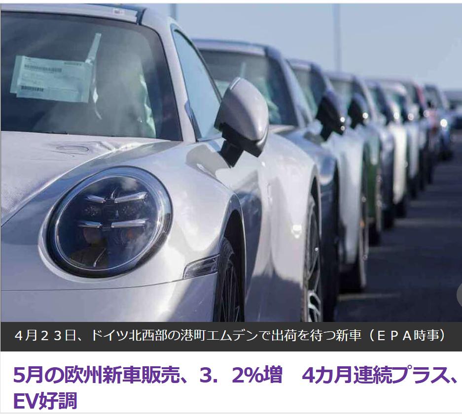 日媒：中国车领跑欧洲新车市场，日本车喜忧参半日本共同社6月23日报道：欧洲汽车