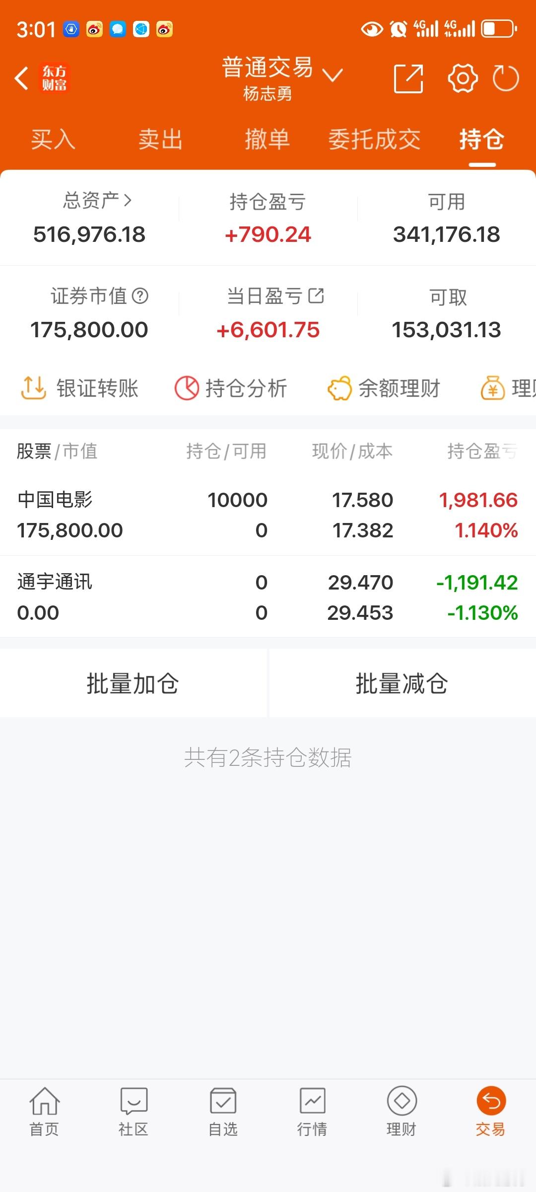 50w做妖股第4天:$通宇通讯sz002792$上午等了半天不涨，准备做个T