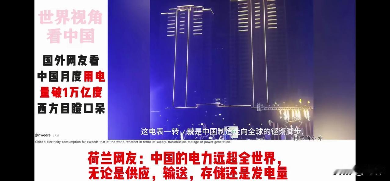 全球网友：中国电“倒”全世界（二）荷兰网友：中国的电力和技术远超全世界，无论