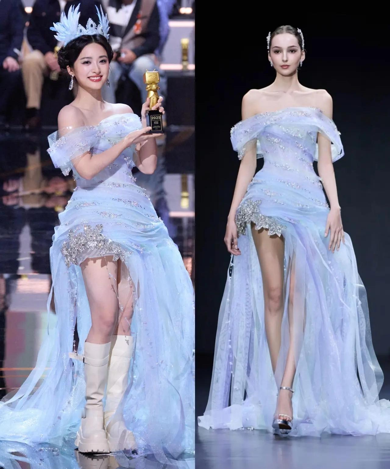 其实沈月这个造型已经很好看了，图2那位网友的辣评，我是不太赞同的。沈月脸很能