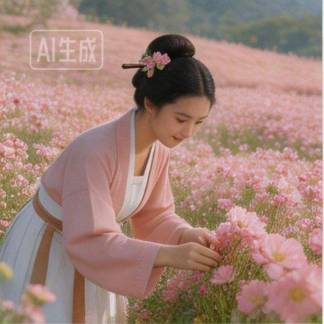 遇见艺术新城事微小说《樱草花下相守岁岁安》山野间漫山遍野开着柔粉樱草，阿绾自幼便