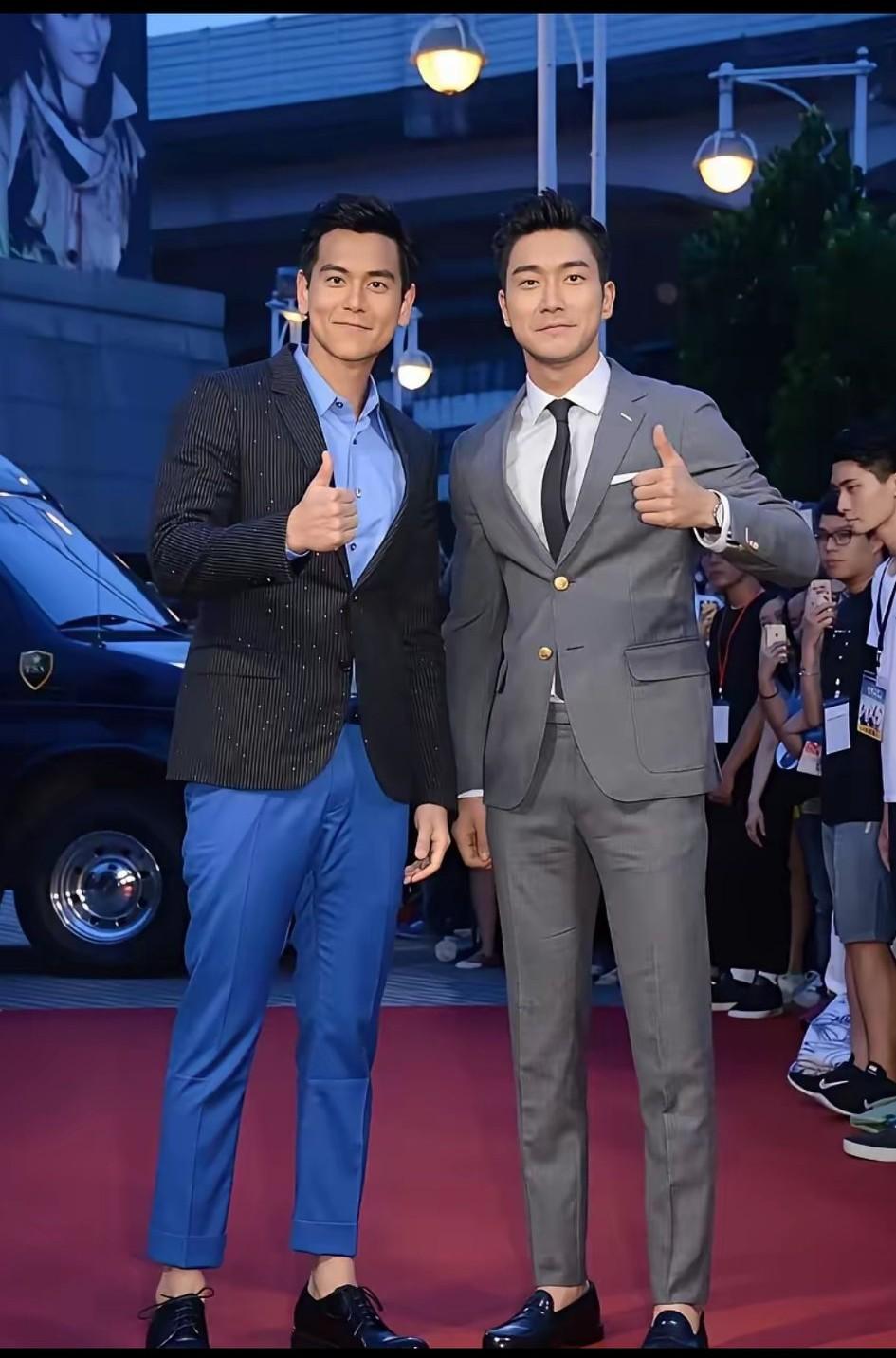 彭于晏旁边这男的是谁呀，颜值和身材简直比彭于晏还要高还要好，彭于晏的颜值一直被称