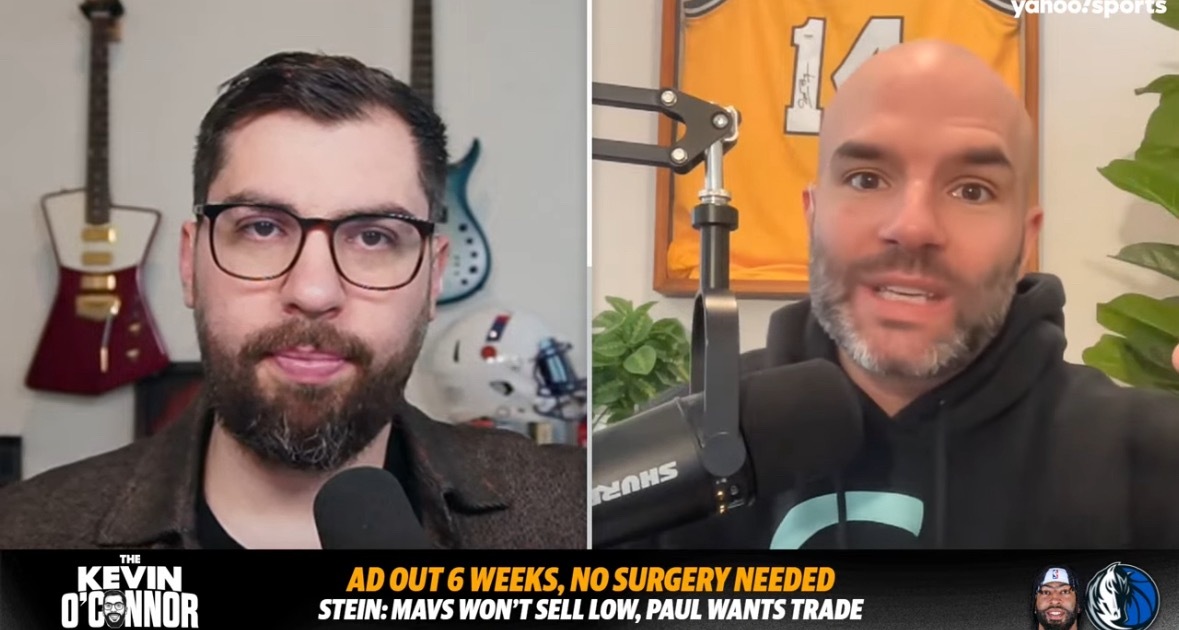 KevinO'Connor刚刚在直播中提及了湖人有意库明加的相关报道，并且证实