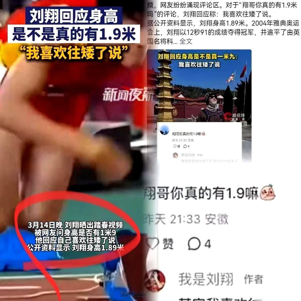 大半夜刷手机，刘翔的名字突然蹦出来，我心里咯噔一下。还以为出了什么大事。结果