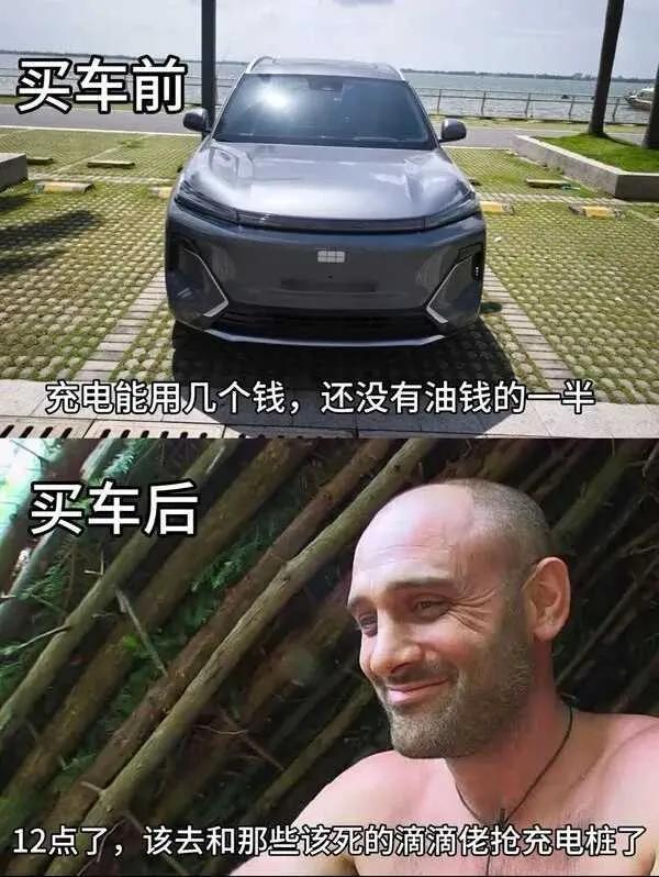 买车前VS买车后充个电而已！​​​