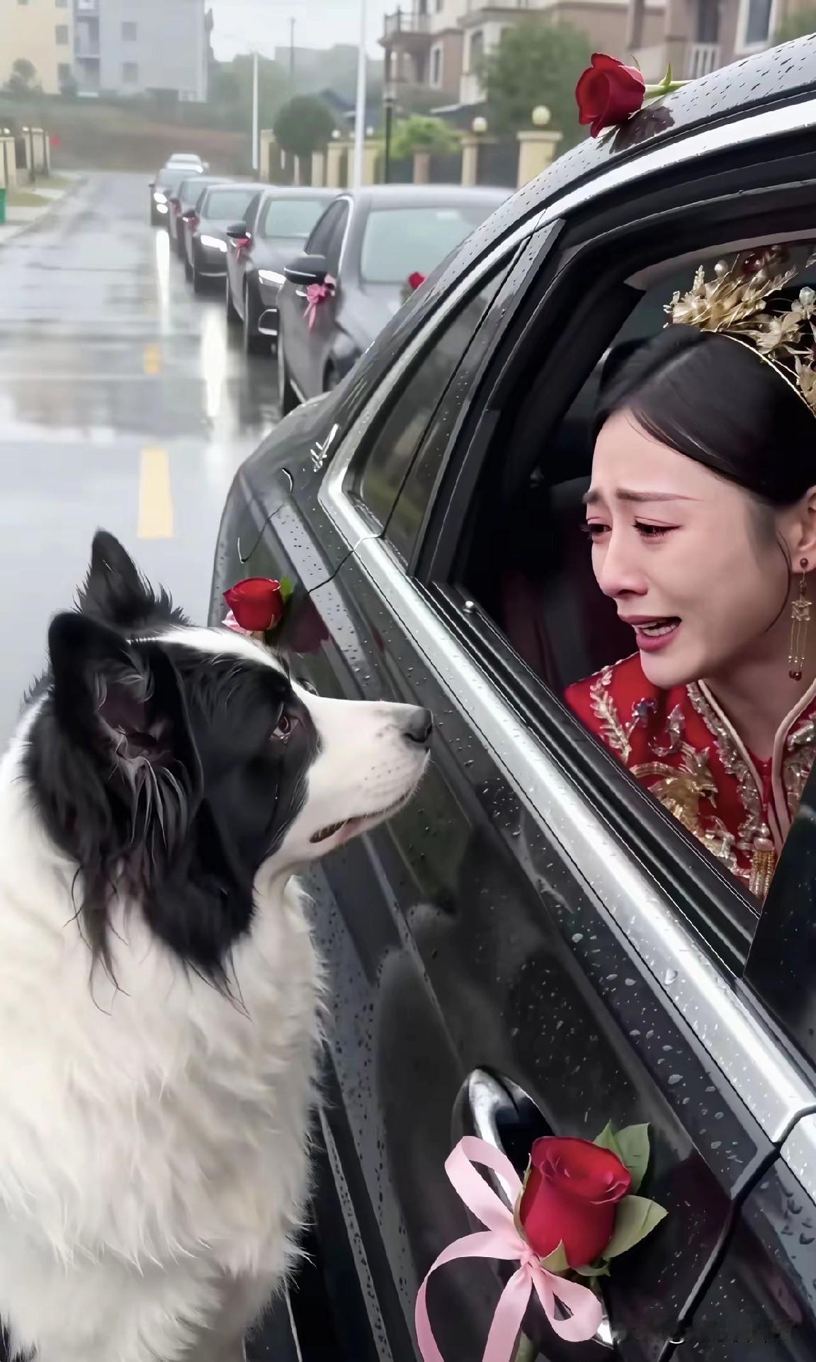 谁能拒绝一只满眼都是你的小狗啊！女子大婚出嫁，本是满心欢喜的日子，可陪在她