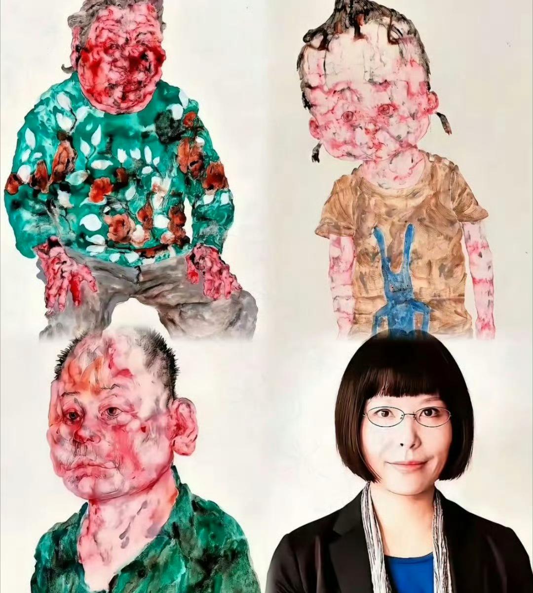 这画风，谁懂？这是清华美院丁荭教授的作品！第一眼看到很不舒服，第二眼看