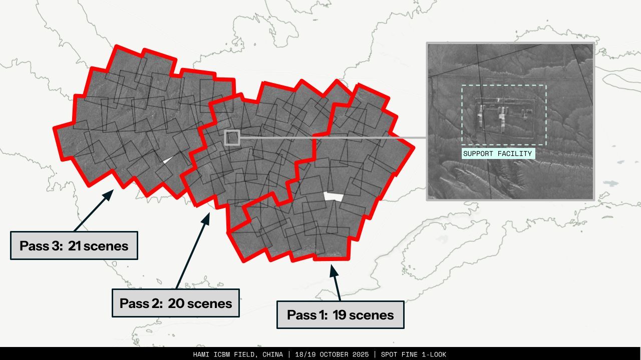芬兰ICEYE的SAR卫星拍的风车田，号称仅用三次卫星过境就采集了60幅50厘米