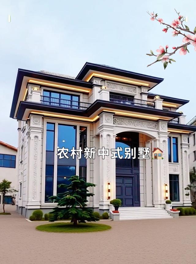 农村新中式别墅，豪宅即视感爆棚！#建房说