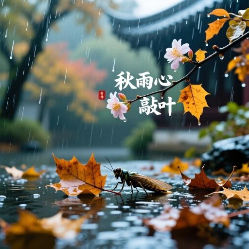 “秋雨无心敲落叶”这上联绝了，画面感一下就有了，秋雨稀里哗啦地敲着落叶，宁静中透