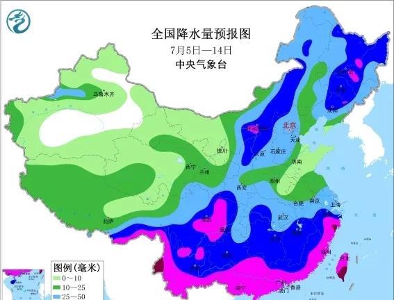 【中期天气展望】根据最新的预报，预计未来10天热带扰动/季风槽活跃江南华南雨水
