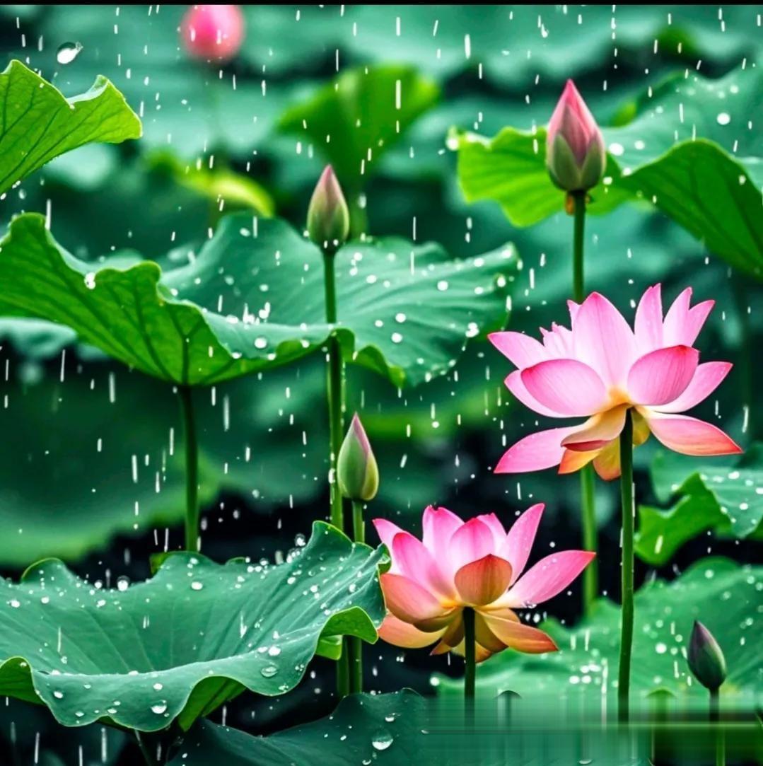 上联：半帘秋雨落荷塘；下联：？？