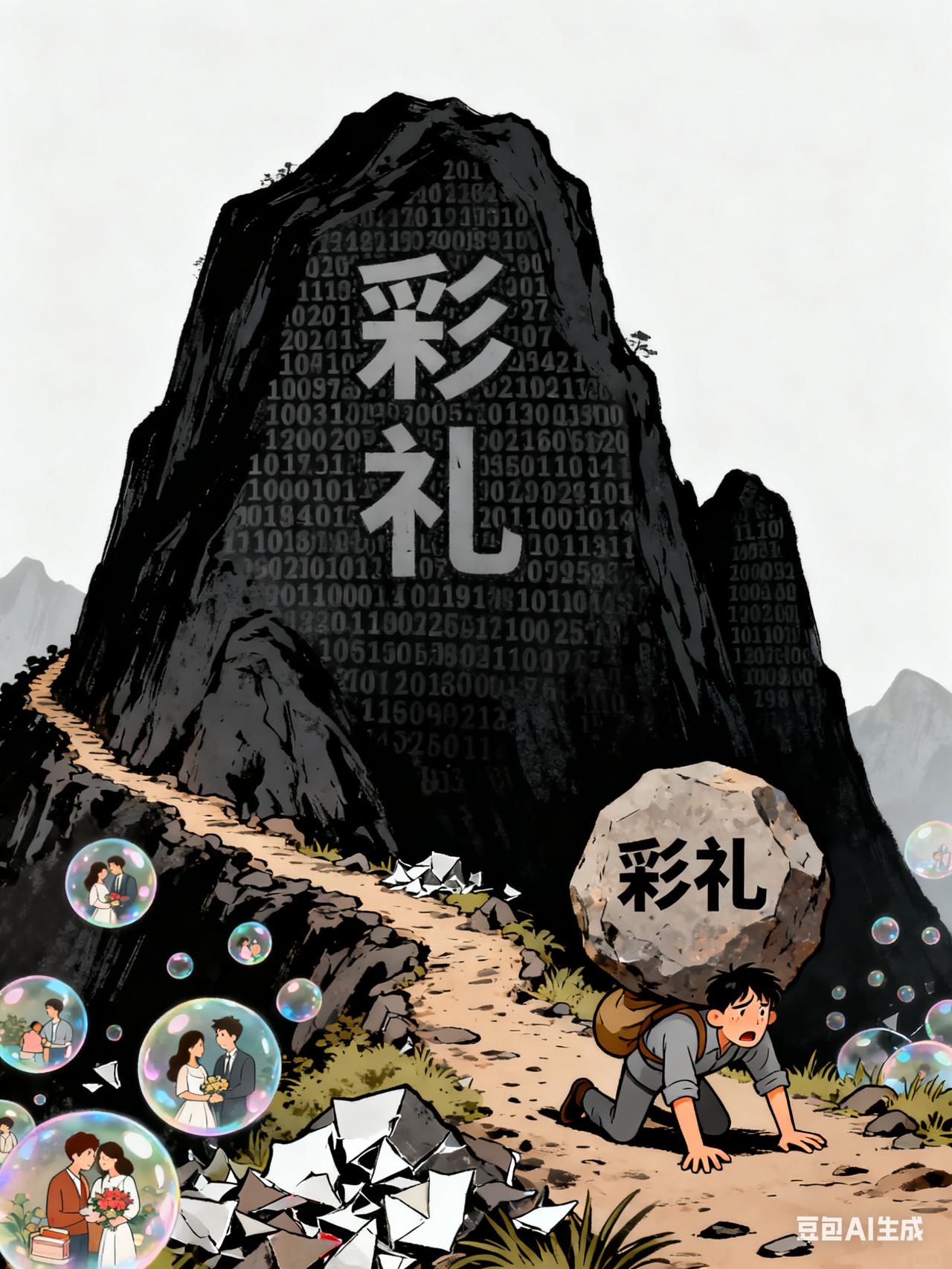 您来瞧瞧咱编的这彩礼顺口溜：彩礼漫天要价彩礼一开口半生积蓄抖三抖谈婚先