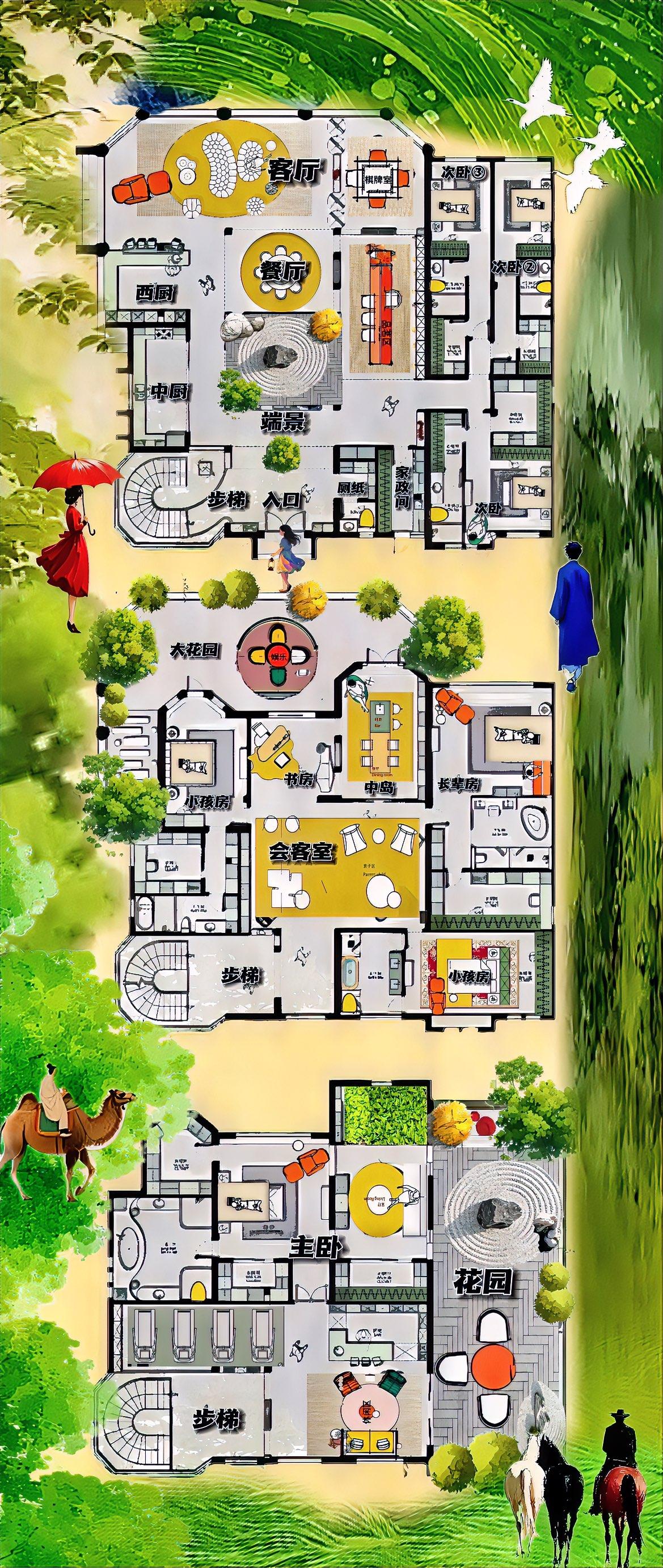 去年的白墙，今天的琼楼，大器晚成的自建房要火了，你是天地间的玉阙，布局太争气，美